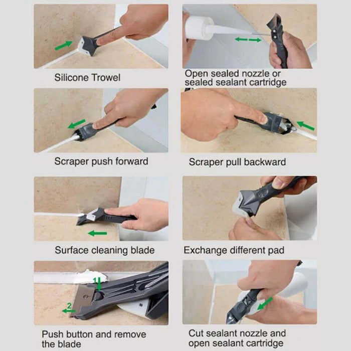 5 in 1 silicone sealant removal applicator tool