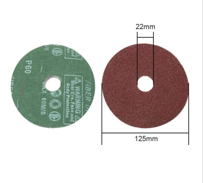 10pc 125mm Resin Fiber Disc Grinding Sanding Discs