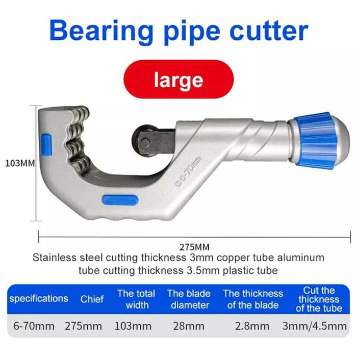 6-70mm Large Tube Pipe Cutter Copper Aluminium Stainless Cutting