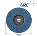 75mm blue zirconia flap disc for sanding and material removal, featuring 10mm center, ideal for high-speed grinding tasks.