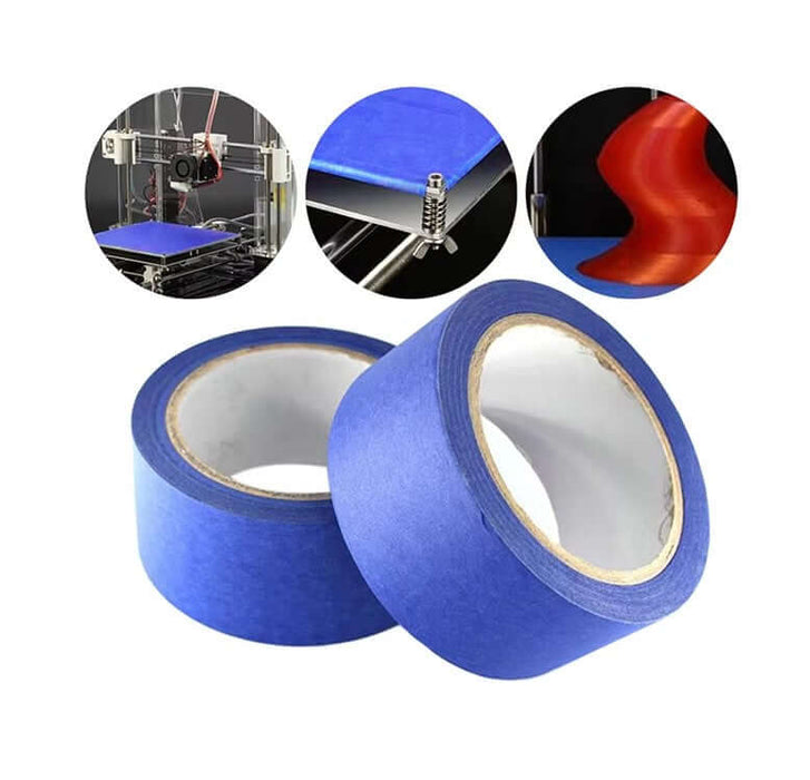 Blue painters tape rolls in various sizes for clean lines and easy removal, ideal for home improvement and painting projects.