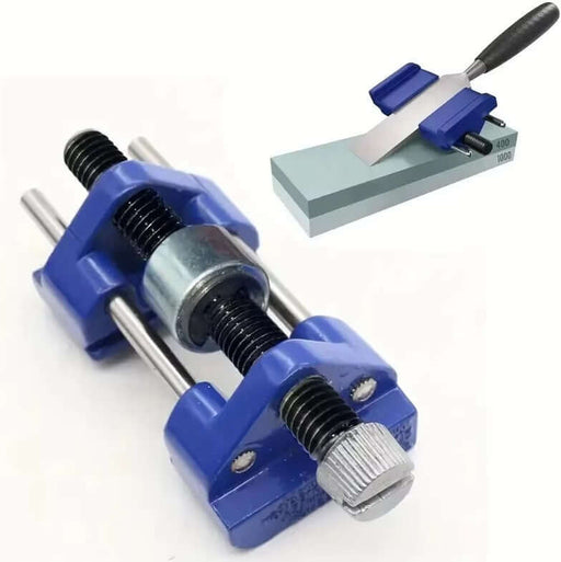 Chisel sharpening jig and honing guide with durable carbon steel construction for precise angle sharpening of various tools