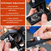 Instructions for adjusting drill depth on a 3-in-1 doweling jig kit, showcasing drill bit placements and settings.