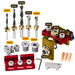 Woodworking 3-in-1 Doweling Jig Kit with metal bushings, drill bits, and tools for precise dowel making and adjustments.