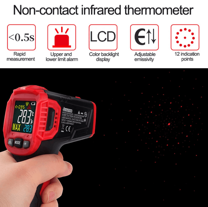 Digital Infrared Laser Temperature Non-Contact Industrial Laser Temperature Meter.