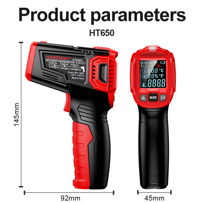 Digital Infrared Laser Temperature Non-Contact Industrial Laser Temperature Meter.