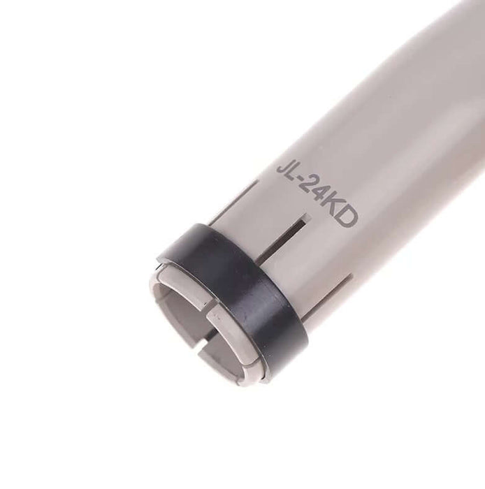 Close-up of JL-24KD MIG torch gas nozzle tips for precise welding performance.