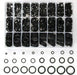 800-piece 24 size assortment O-Ring Kit in plastic case, showcasing nitrile rubber O-rings in various sizes from 6mm to 28mm inner diameter.