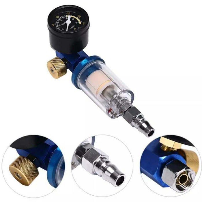 Oil water separator filter pressure gauge