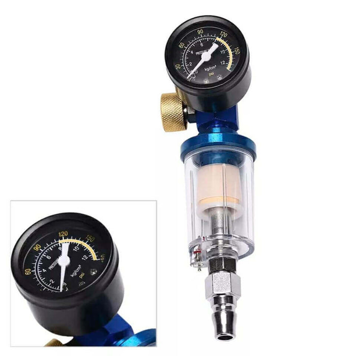 Oil water separator filter pressure gauge