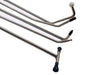 Replaceable head kit for paintless dent removal with stainless steel push rods and multiple head attachments.