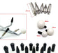 Collection of replaceable heads for paintless dent removal tools, showcasing various rod types and sizes.