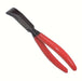 Hand seaming and clinching pliers with red grips, ideal for portable sheet metal bending and straightening.