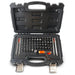 SP Tools 71-piece 1/4" Technicians Bit Set displayed in a black carry case with organized drill bits and tools.