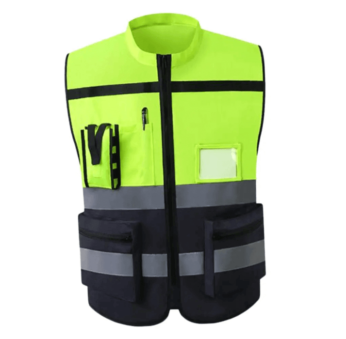 High Visibility Yellow Reflective Safety Vest with Reflective Strips