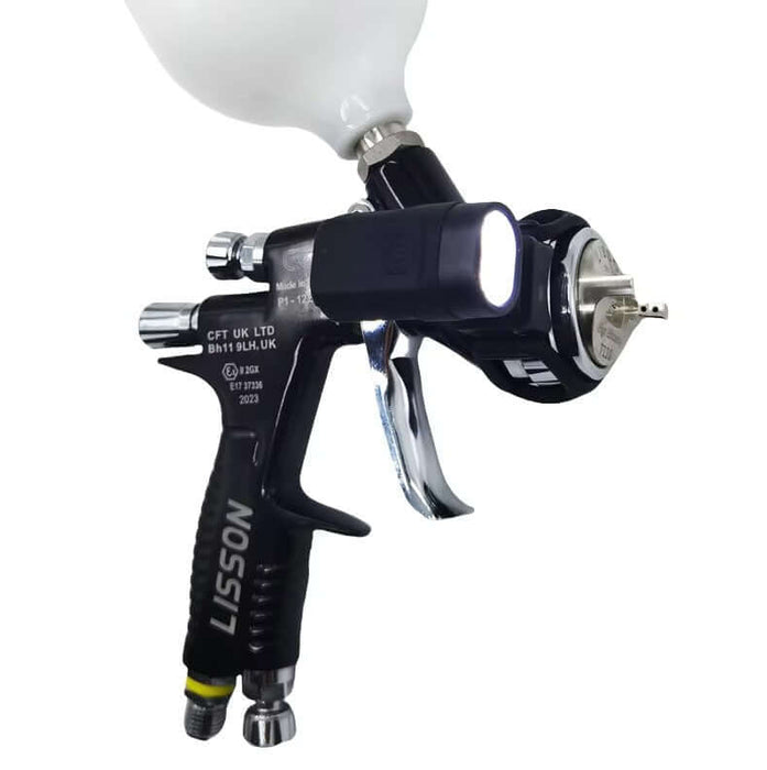 USB rechargeable spray gun light attached for easy installation and long-lasting illumination, enhancing spraying precision.