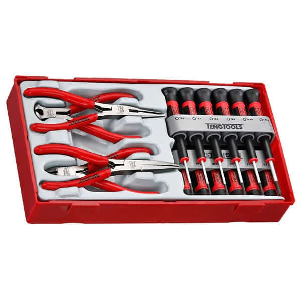 Teng Tools 16pc Mini Plier & Screwdriver Set - TC-Tray