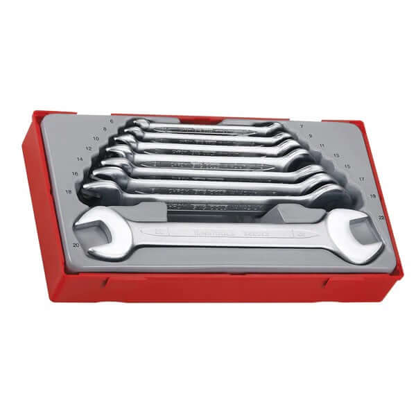 Teng Tools 8pc Double Open-End Spanner Set 6-22mm - TC-Tray