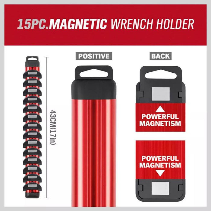 Spanner Wrench holder organizer MAGNETIC 15pc