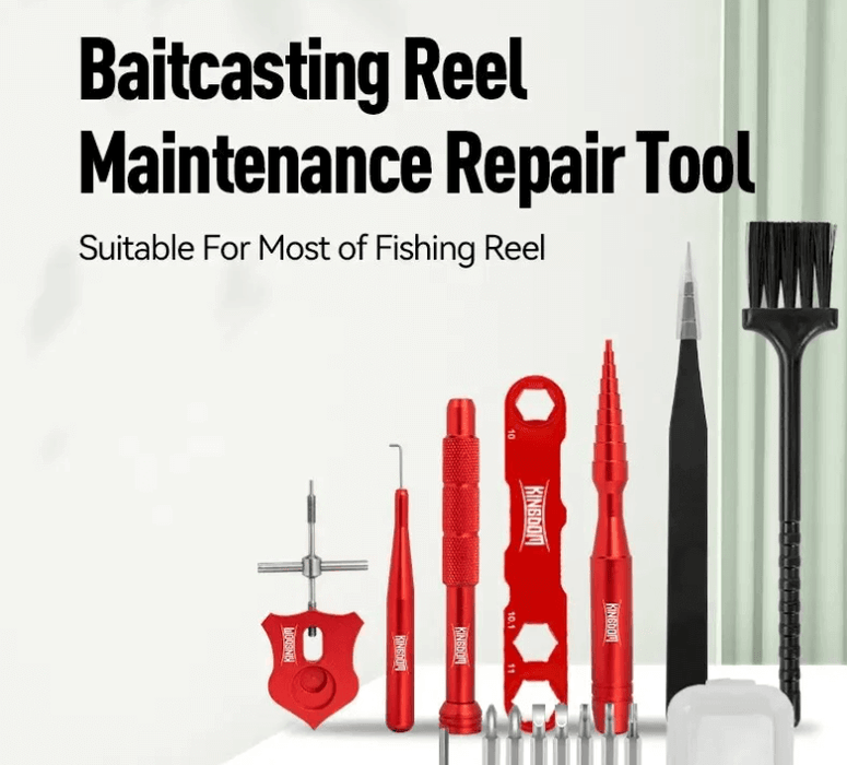 Fishing Reel Repair tool kit, Fishing Reel Toolbox Multifunctional.